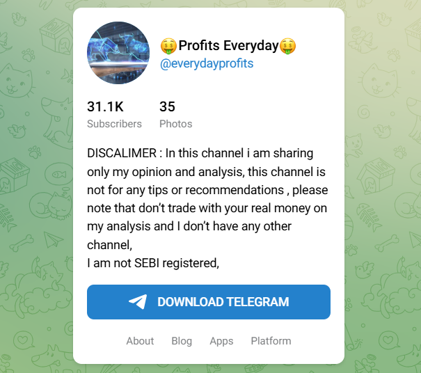 Profits Everyday Options Trading Telegram Channel