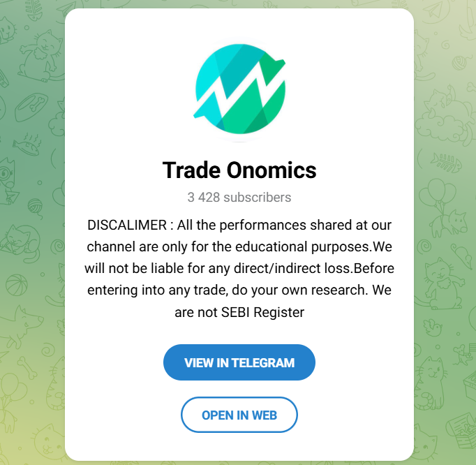 TradeOnomics Options Trading Telegram Channel